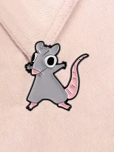 Goofy Playful Posing Cute Mouse Enamel Pin Funny Cartoon Unique Cute Fun Alloy Brooches Lapel Backpack Badge Fashion Jewelry Accessories Gifts for Friends