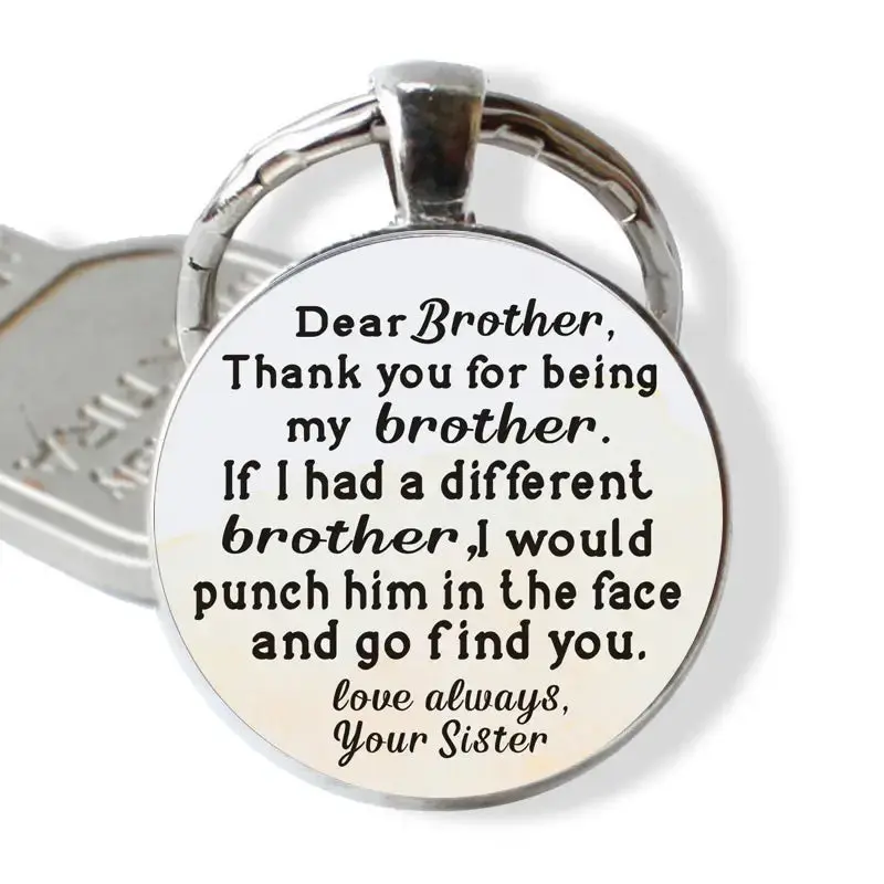 Dear Brother, Thank You For Being My Brother Keychain