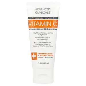 Advanced Clinicals Vitamin C, Advanced Brightening Cream , 2 fl oz (59 ml)