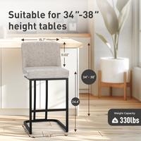 Light Gray Faux Leather + Black Curved Fram