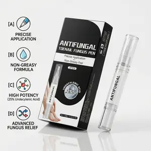 25% Undecylenic Acid Antifungal Pen, Gentle Care for Toenails & Fingernails, Easy Repair for Discolored and Damaged Nails