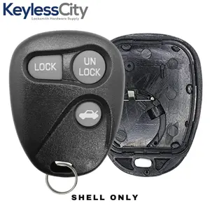 1996-2002 GM / 3-Button Keyless Entry Remote SHELL / PN: 16245100-29 / ABO1502T / Black (AFTERMARKET)