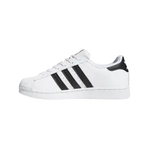 Adidas Youth Superstar Classic Leather Sneakers, Comfortable Athletic Shell-Toe Shoes for Daily Wear, Sneaker