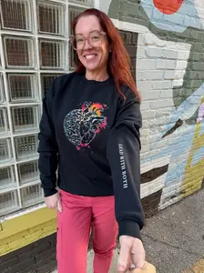 Synapse and Soul Anatomical Brain Heart Sweatshirt