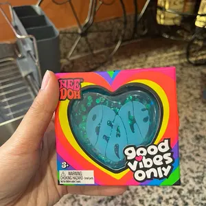 Needoh Good Vibes Only Heart Sensory Fidget Toy, Stress-Relieving Handheld Fidget Accessory for Kids and Teens