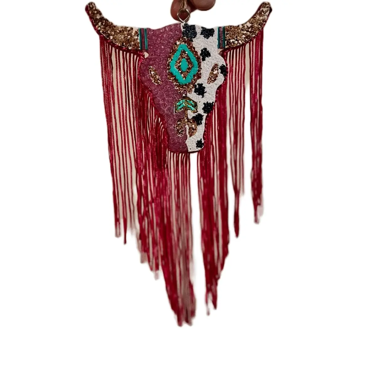 Cow Print Aztec Bull Skull Car Freshie with Tassels and No Tassels - Air Freshener aroma fragrances cute fresheners carfreshies of tiktok