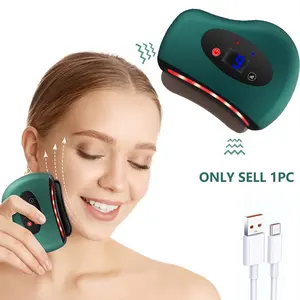 Electric Scraping Board Facial Massage Tool, Full Body Use, 9 Adjustable Vibration Heating Levels, Face Lifting, Body Relaxation, Holiday Gift