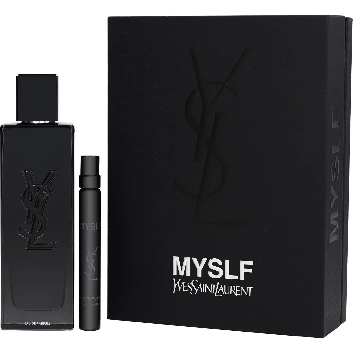 Myslf Yves Saint Laurent Set-Eau De Parfum Refillable Spray 3.4 Oz & Eau De Parfum Spray 0.34 Oz Mini For Men