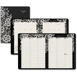 212 MAIN Professional Wire-Bound Planner - Soft Suede Lace Cover, Ruled Pages, At-A-Glance Weekly-Monthly Layout, Office Stationery Supplies