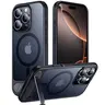 For iPhone 18 Pro Max, 17 Air, 16, 15, 14 Plus, 13 Pro Max Matte Case, Heavy Duty Shockproof Kickstand Cover, MagSafe Compatible