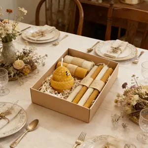A set of 7 beeswax candle combinations, including 2 honeycomb pillar candles, 4 honeycomb pole candles, and 1 cute shaped little bee candle combination. It can be decorated in various ways and is a high-end and exquisite candle box
