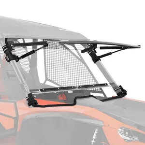 StarknightMT 2-IN-1 Talon 1000 Flip Windshield Compatible with Talon 1000X/1000R/1000X4 2019+, Scratch & UV Resistant Folding Clear Front Windscreen, No-Drill Install