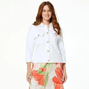 Jaclyn Smith Fashions  Jaclyn Smith Ponte Knit Jacket