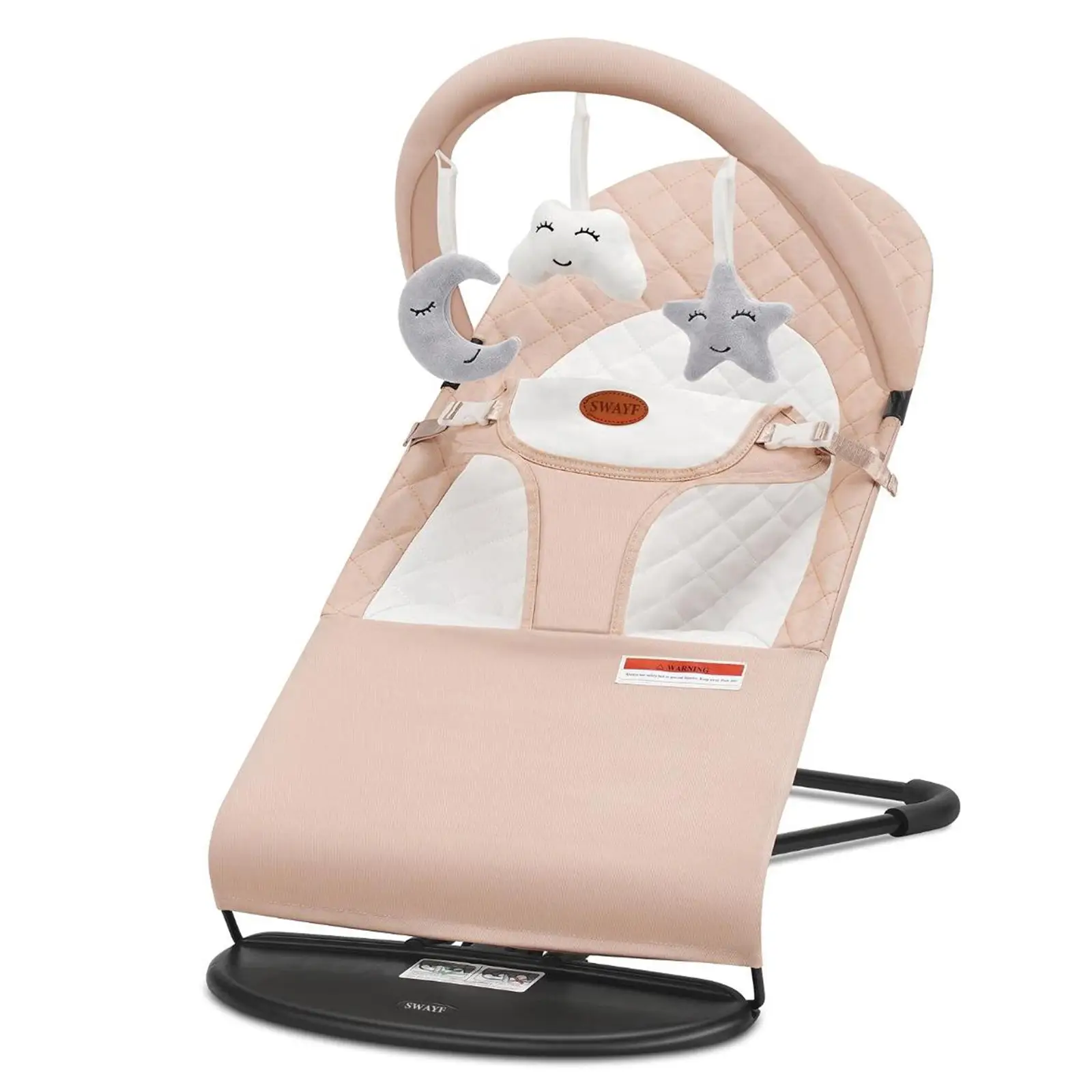 Baby Bouncer,Portable Baby Swing Seat for Newborns 0-18 Months 3 Modes of Use with Rocker and Stationary Options Ergonomic Design with Removable Hangi