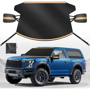 Windshield Cover for Snow and Ice,  Windshield Snow Cover Kit with Side Mirror Cover, 600D Frost Guard Windshield Cover, Winter Frost Hail Protector for Sedan  SUV and MPV