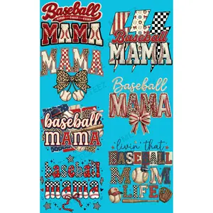 BASEBALL MAMA (4) PREMADE GANGSHEET - 22X36 DTF TRANSFERS - DIRECT TO FILM