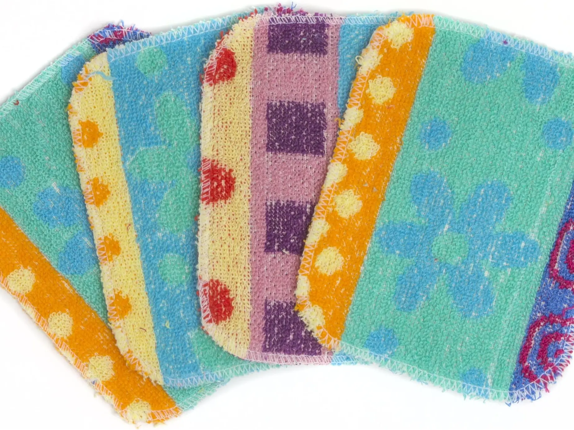 Set of 4 Premium Paperless Kitchen Dish Wash Scrubs - Sponge Scour Cotton Ideal for Kitchen, Bathroom Cleaning