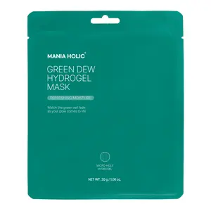 [Mania Holic] Green Dew Hydrogel Mask Made with Neem Leaf and CICA | Deeply Hydrating and Improves Elasticity (1 sheet, 1.06 oz)