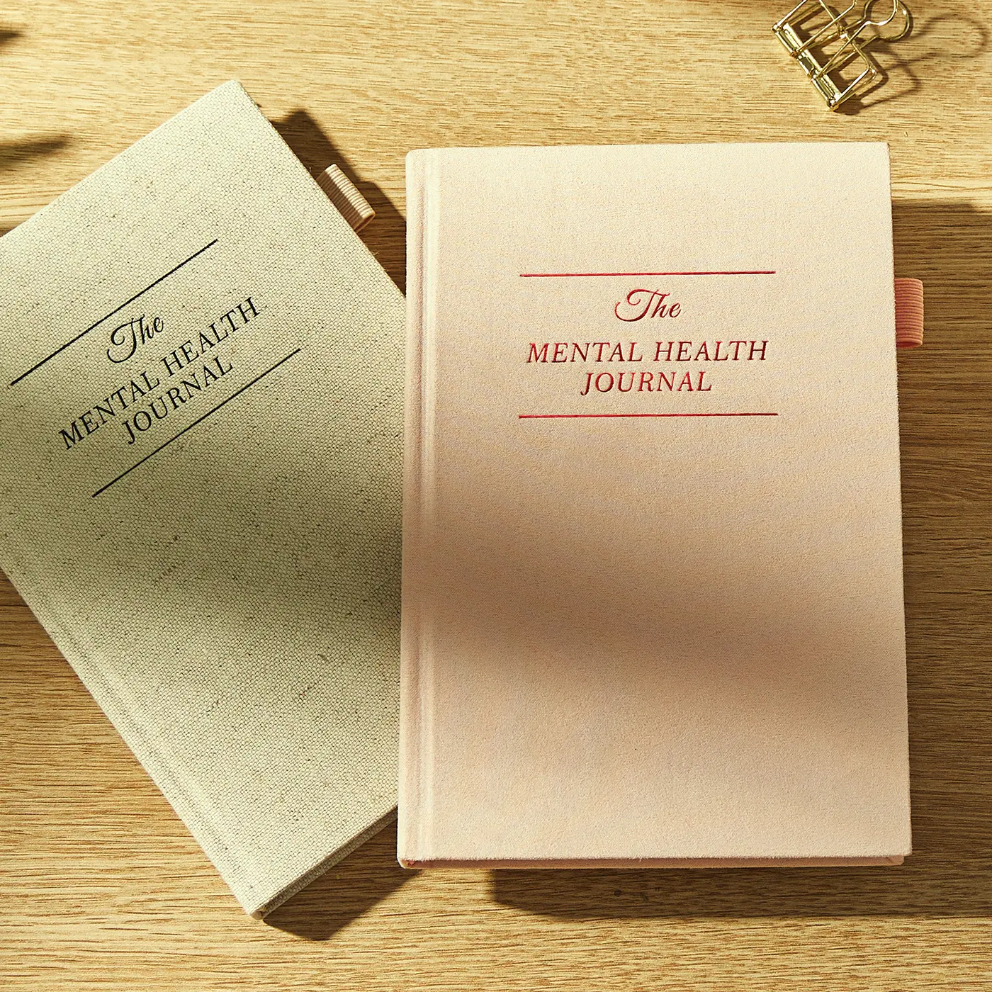 Mental Health Journal, Anxiety & Guided Journal for Women (A5 Size)- (Pink*Beige) 2 in 1