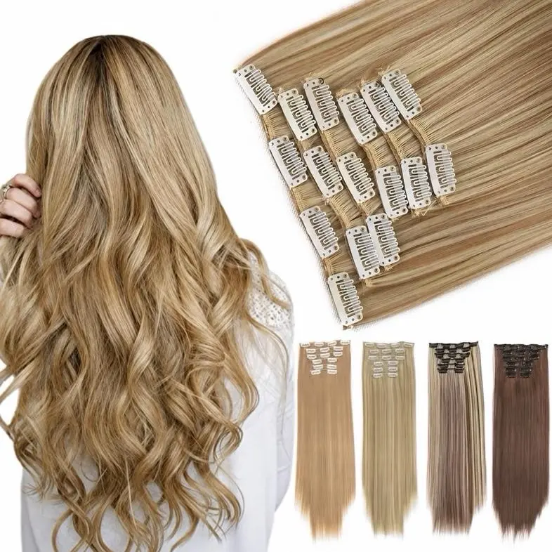 Clip in Hair Extensions Real Natural Hair Remy Straight Set 5&7 Pcs Brazilian Clip in Human Hair Extensions