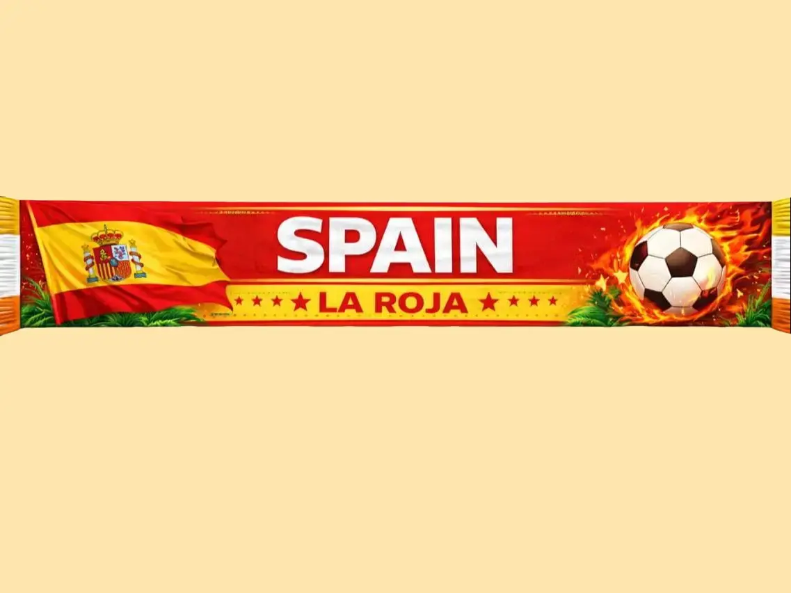 Unisex Spain Flag Vertical Stripe Scarf - Lightweight Casual Everyday Multicolor Shawl, Football Fashion Accessory for Football Fans, Gameday Vibes Watch Parties, Unisex Names, Graphic, Soccer Fans, Watch Party, Gamedays, One Size, Rectangular