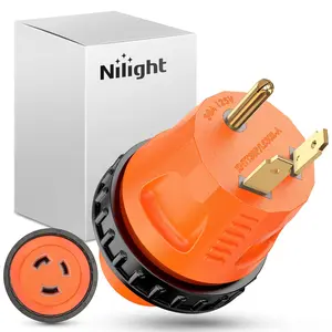Nilight 30 A to 30A RV Power Adapter Twist Locking Connector TT-30P Male Plug L5-30R Female Receptacle for Generator Camper Caravan Shore Converter