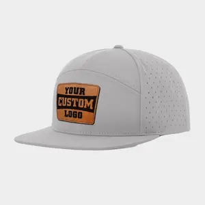 Custom Leather Patch Cannon 7-Panel Hi-Pro Performance Hat - Richardson 169