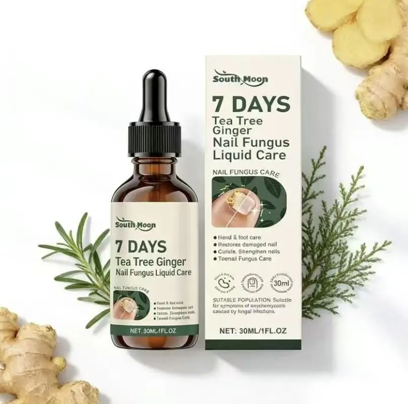Tea Tree & Ginger Nail Repair Serum, Fungal Treatment for Strengthening & Repairing Damaged Nails, Hydrating Care Liquid, 30ml