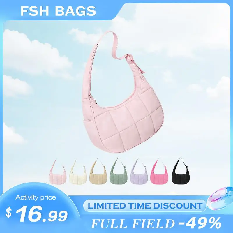 Five season home Essential Pocket Fits 330ml Soda Can Moon Bag Spring Edition Adjustable Dual-Strap Nylon Crossbody Luxury Designer Handbag Casual Tr