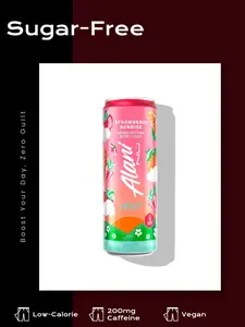 Strawberry Sunrise Sugar-Free Low-Calorie Energy Beverage, 200mg Caffeine, Biotin & B Vitamins, 10 Calories, 12 Fl Oz Cans, 12 Pack