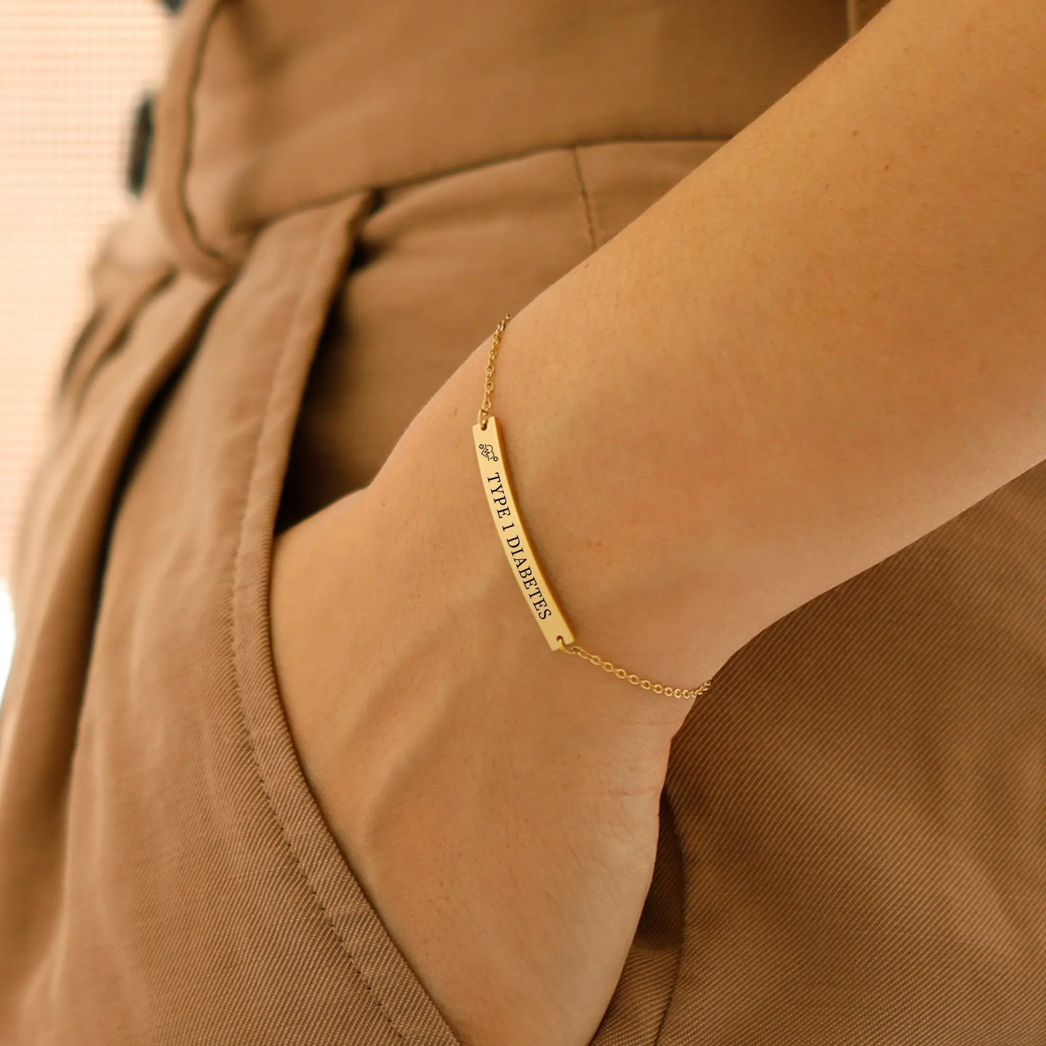 Medical Alert Bracelet Type 1 Diabetes Bracelet Women Kids Personalized Allergy Bracelet Medical ID Jewelry