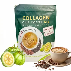 10/20 Pcs 20X Collagen Chia Seed Coffee Blend, 11-in-1 Nutritious Instant Coffee Mix with Goji Berry, Supports Radiant Skin, Hair & Nails, Zero Sugar (12g/Sachet)