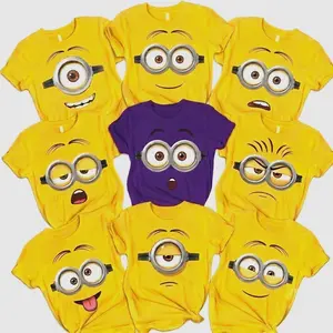 [FREESHIP] Minion Family Shirt, Lover Funny the Minion T Shirt, Funny Minions Shirt, Y2K Streetwear T-Shirt, Unisex Crew Neck, Vintage Hip-Hop Sports Graphic, Casual Cotton Fit, Soft Comfortable Short Slee