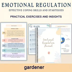 Emotional Regulation Journal for Adults, Spiral Bound Planner, Therapy Workbook with Practical Exercises, Coping Skills, Mindfulness Techniques, Self-Help Journaling