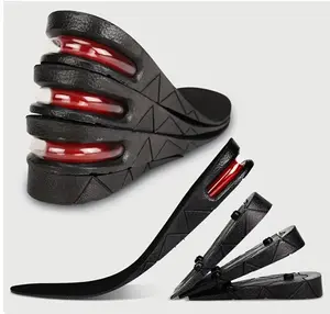 Breathable Heightening Insoles, 1 Pair Comfortable Air Cushioned Insoles, Invisible Heightening Insoles for Men & Women, Height Increasing Insole, Black