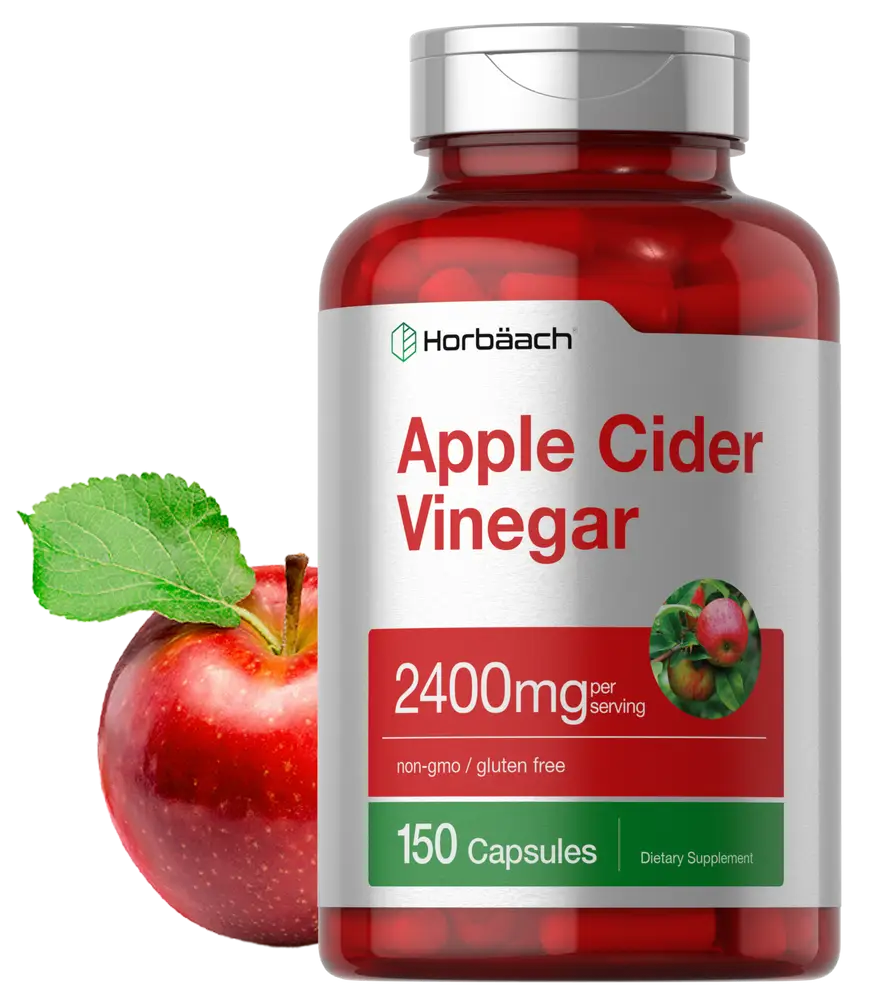 Horbäach Apple Cider Vinegar Capsules | 2400mg | 150 Count | Non-GMO, Gluten Free Supplement