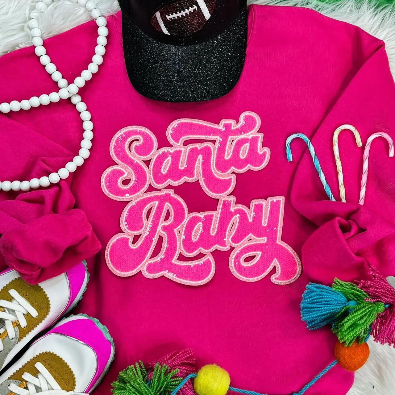 Santa Baby Sequin Patch