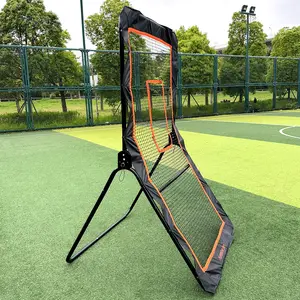 4x7FT Lacrosse Rebounder,Volleyball Training Equipment,Bouced Back Net in Different Angels with 2 Lacrosse Balls for Backyard Practice