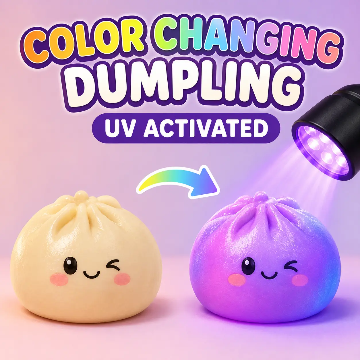 Color Changing Dumpling UV Activated-Stress Relief Toy