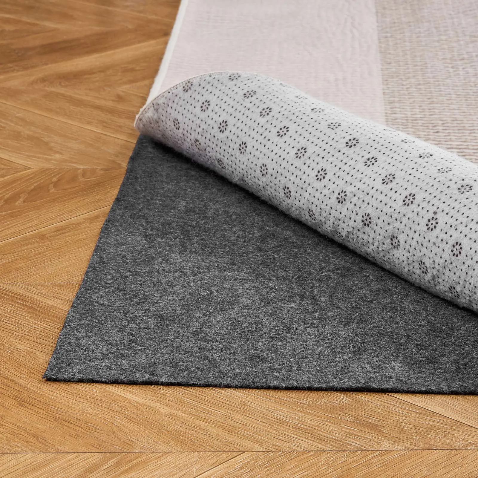 【SummerFinds】VEVOR Rug Pad 9 x 12 ft, Non-slip Carpet Area Pad, Rug Mat Padding with Dual Surface Felt Cushion & Rubber Gripper, Hardwood Floor Protection for All Floors, Finishes, Keeps Carpets in Place, Fathers Day Gift, Durable, Rubber Pads