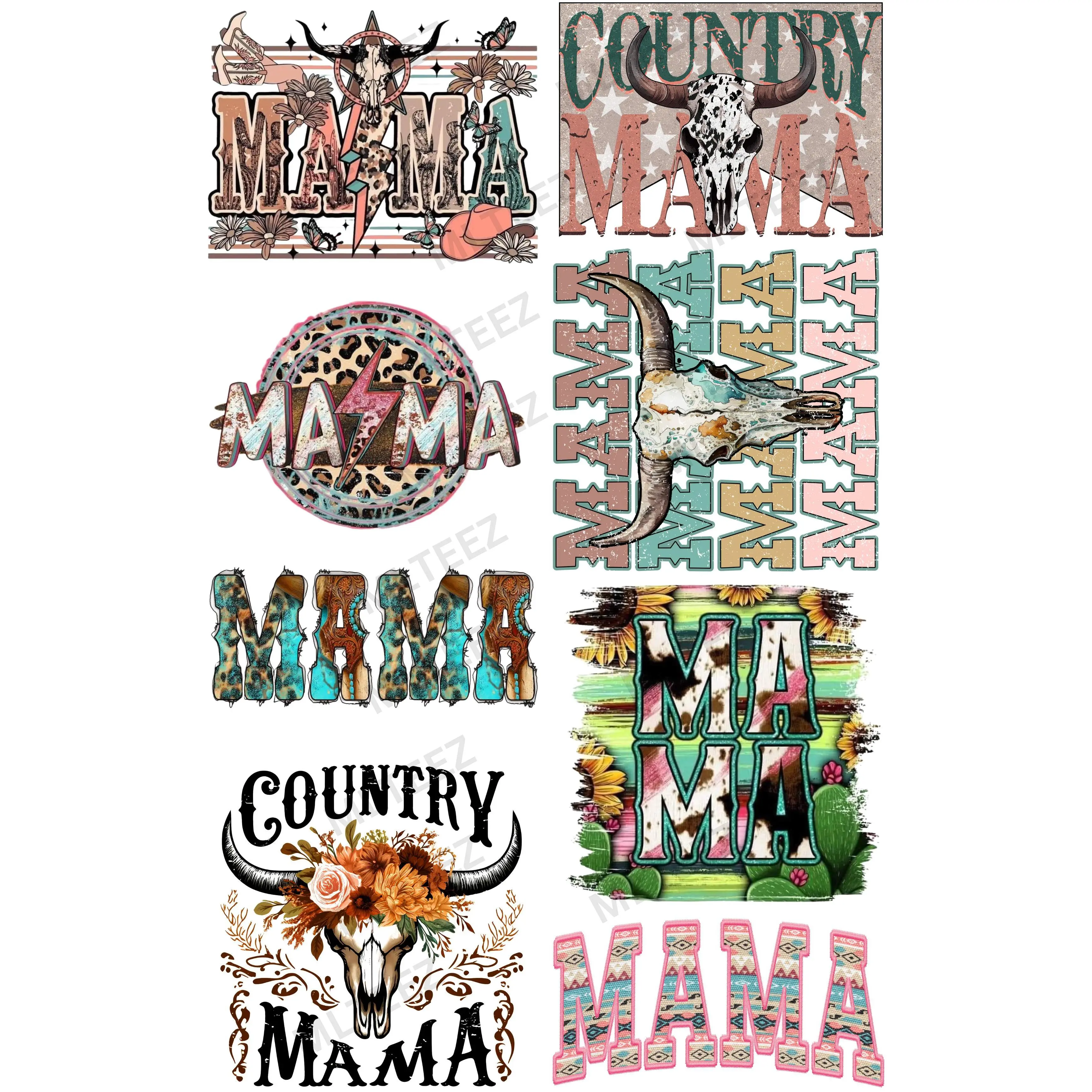 COUNTRY MAMA (1) PREMADE GANGSHEET  - 22X36 DTF TRANSFERS - DIRECT TO FILM