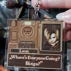 PRE-ORDER Resident Evil 4 Keychain, Leon Kennedy Keychain, Pixel Art Keychain, Funny Keychain, Acrylic Keychain, Gaming, Bag Charm, Gift