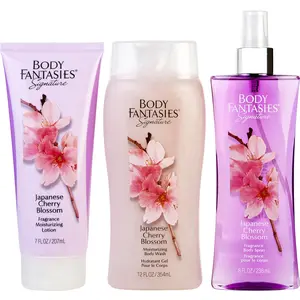 Body Fantasies Japanese Cherry Blossom Set-Body Spray 8 Oz & Body Lotion 7 Oz & Body Wash 12 Oz For Women Body Fantasies Japanese Cherry Blossom Set-Body Spray 8 Oz & Body Lotion 7 Oz & Body Wash 12 Oz For Women