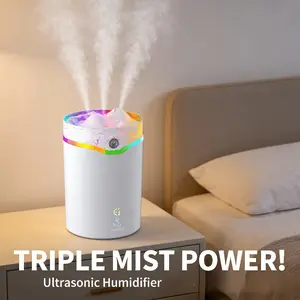 Volcano Simulation Aroma Lamp Humidifier, Home Bedroom Desktop Silent Mist Spray, Colorful Atmosphere Light, Quiet Water Sprayer