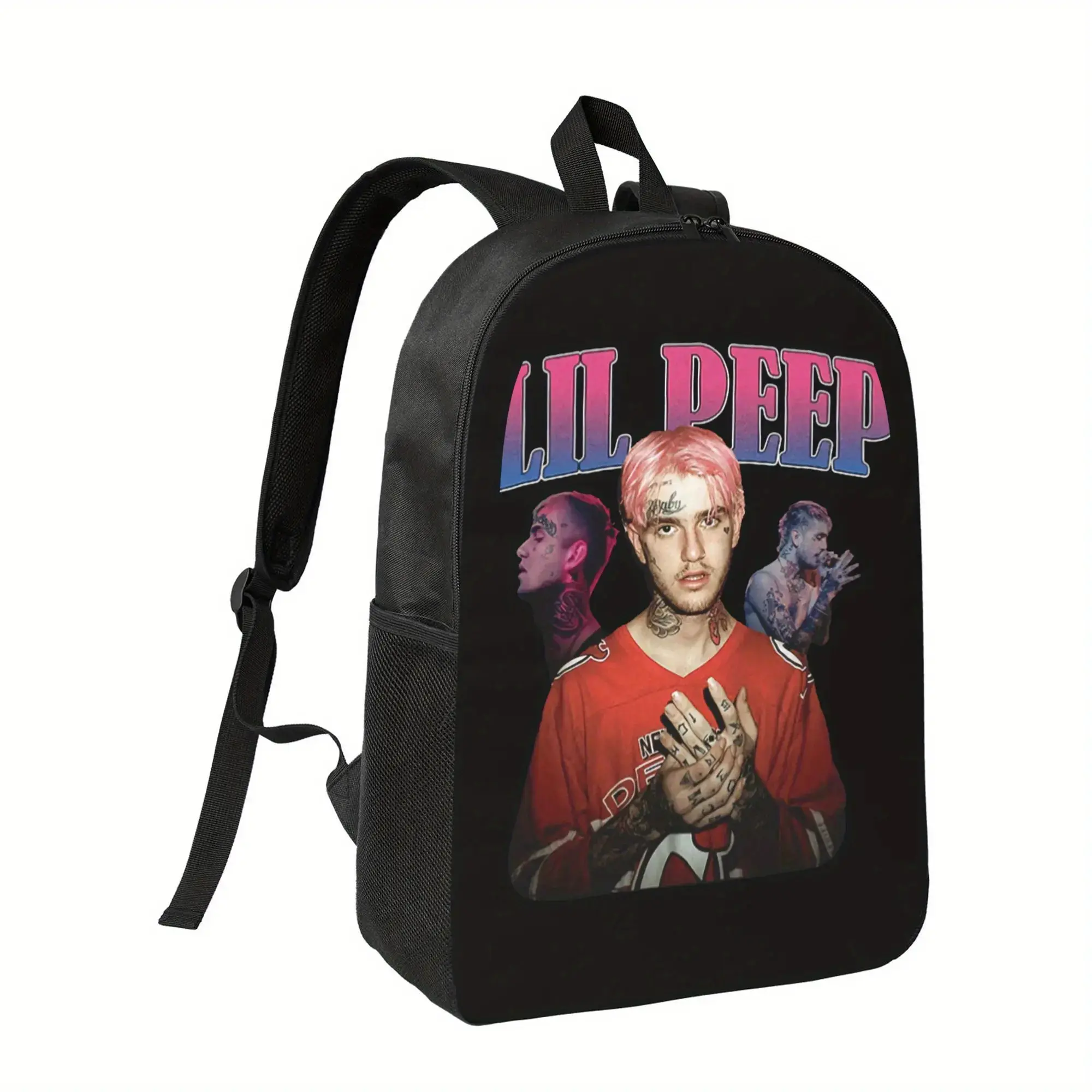 Lil Peep Backpack - Large Capacity High Quality School Bag with Artist Graphic Print, Laptop Backpack for Travel, College, Concerts - Durable Zipper Closure Backpack for Fans & Everyday use, Backpack for School, Ergonomic Design, Concert Essentials