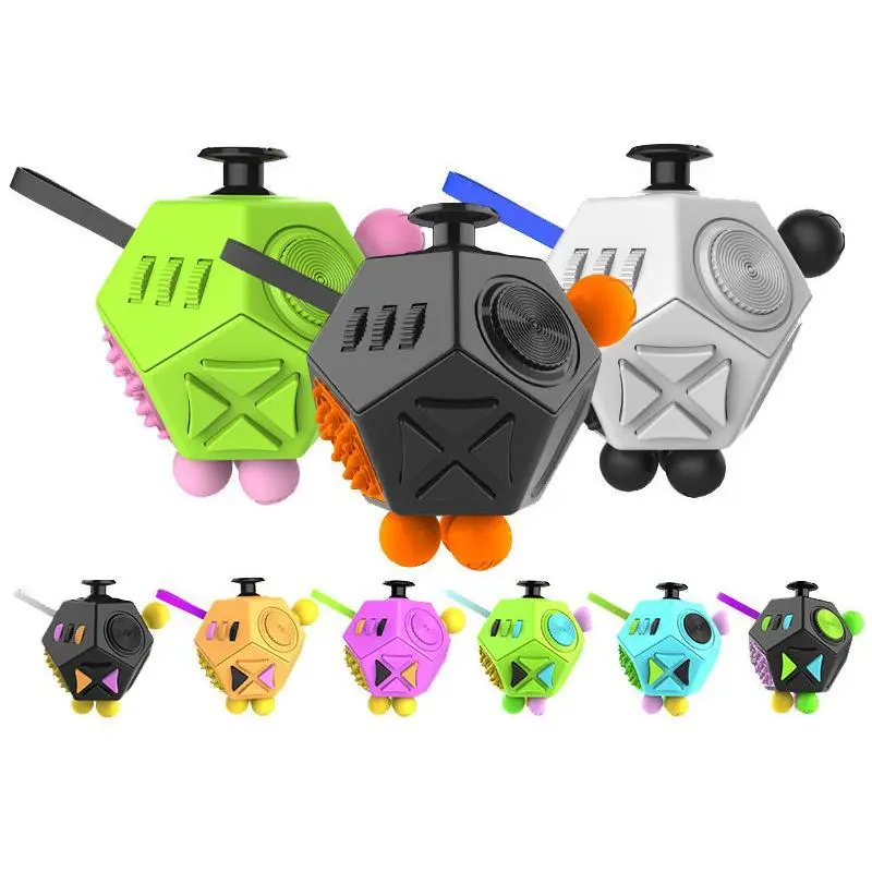12 Sides Fidget Cube Sensory Toys Relieves Stress and Anxiety Anti Depression Cube for Kids and Adults with  Autism