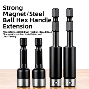 Magnetic Extended Hex Adapter for Screwdriver Bits Compatible with Multiple Hex Sizes Offering Fast Convenient Bit Changes