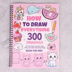 How to Draw Anything for Painting Enthusiasts, Coloring Book with 300 Cute Step-by-Step Simple Drawings of Adorable Things, Animals, Food & Gifts
