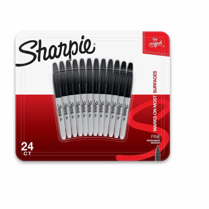Sharpie Permanent Marker, Fine Tip, Black, 24 Count Sharpie Permanent Marker, Fine Tip, Black, 24 Count