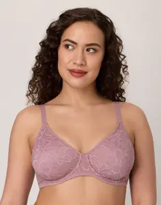 Bali Breathe Cotton Modal Lace Underwire Bra Women's Comfortable Fit Everyday Support Breathable Df7590